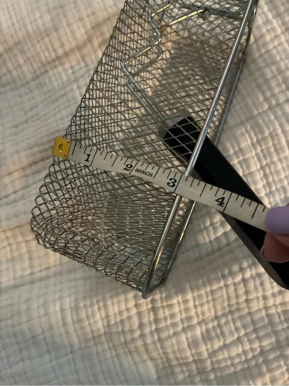 Black Handle Stainless Steel Fry Basket - Home Kitchen